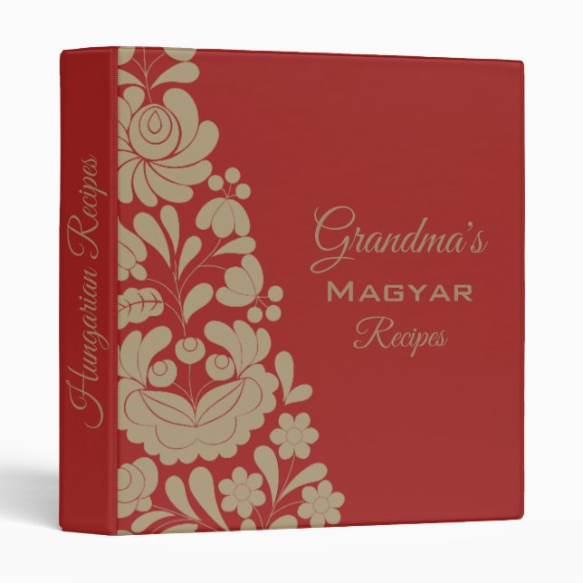 European Folk Art Personalized Binder (Front/Spine)