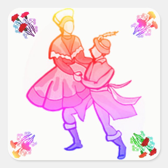 European Folk Dancing stickers (Front)