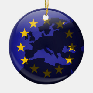 European Globe Ceramic Ornament