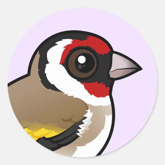 European Goldfinch Classic Round Sticker (Front)
