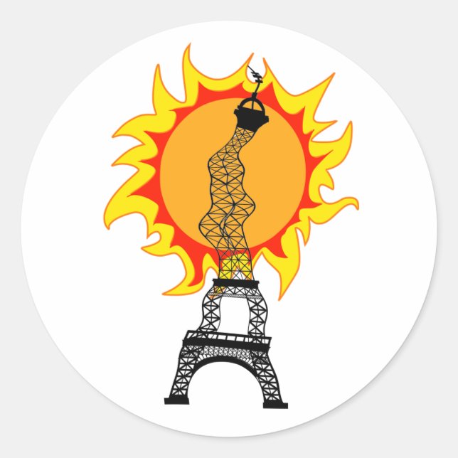 European Heat Wave Classic Round Sticker (Front)