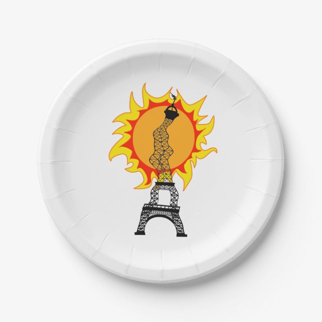 European Heat Wave Paper Plate (Front)