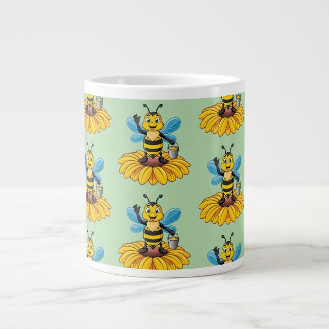 European honey bee large coffee mug (Front)