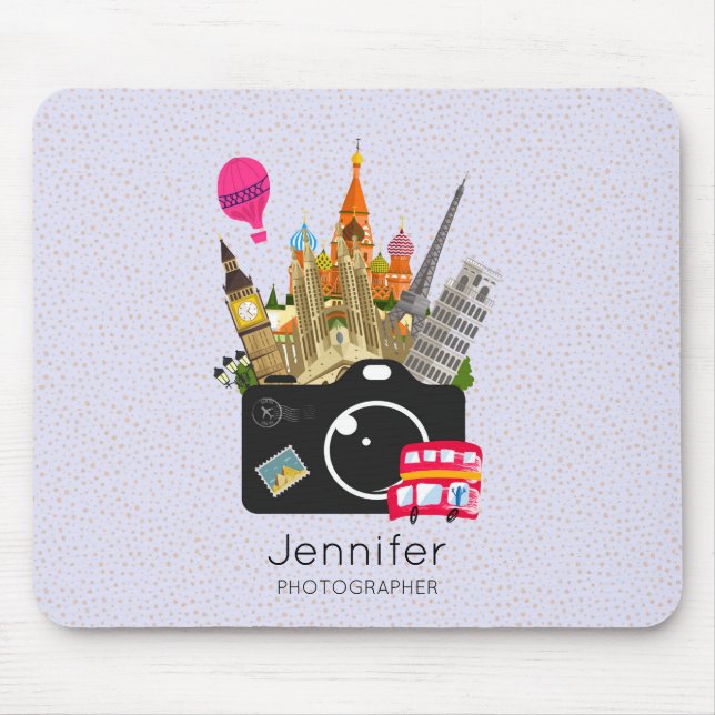 European Landmarks Travel Photographer Mouse Pad (Front)