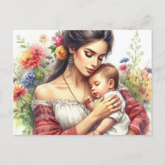  European Mom 16 Postcard