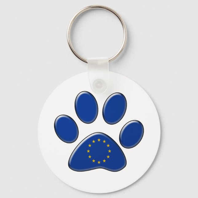 European patriotic cat keychain (Front)