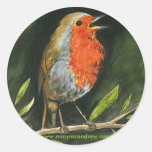 European Robin - Angleterre Oiseaux Stickers