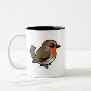 European Robin Two-Tone Coffee Mug