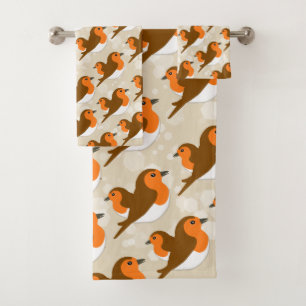 European Robins Bath Towel Set