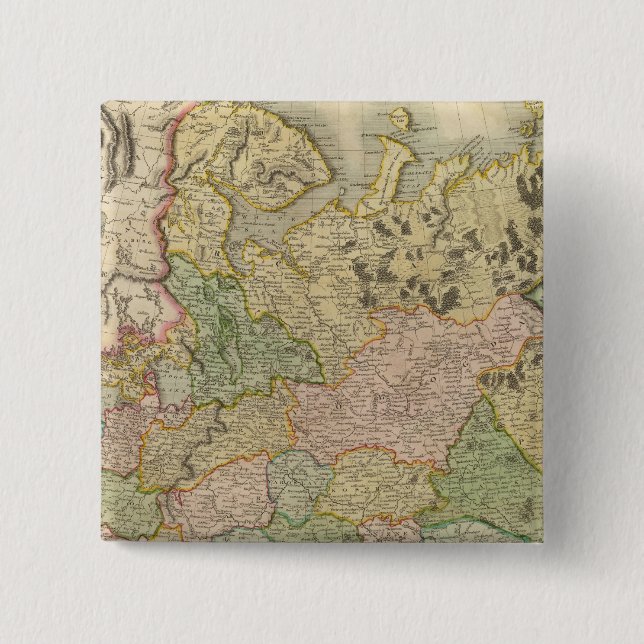 European Russia 2 Inch Square Button (Front)