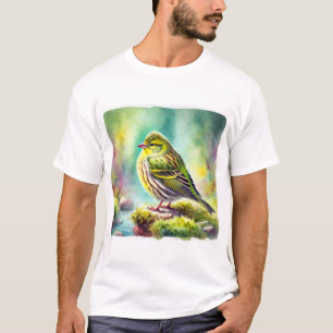 European Serin 130724AREF113 - Watercolor T-Shirt