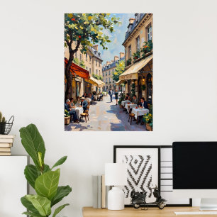 European Street Cafe Poster