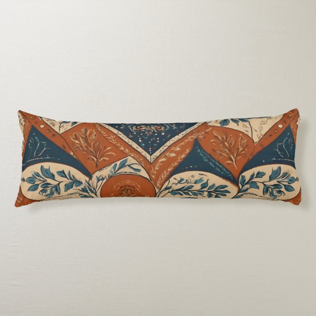 European Traditional Seamless Pattern  Body Pillow (Front)