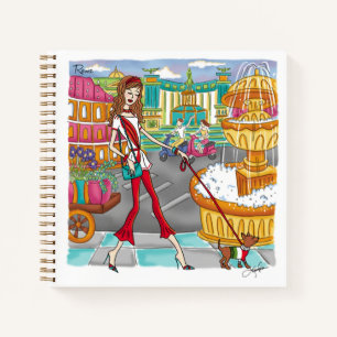 European Travel Girl in Rome Carnet