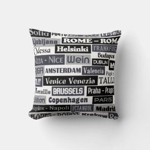 European Traveller throw pillow