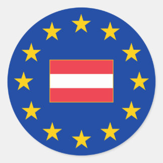 European Union Austria Round Sticker