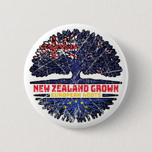 European Union EU Europe New Zealander New Zealand 2 Inch Round Button