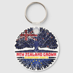 European Union EU Europe New Zealander New Zealand Keychain