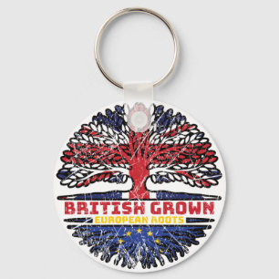 European Union EU Europe Uk United Kingdom British Keychain