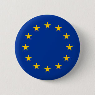 European Union EU Flag 2 Inch Round Button