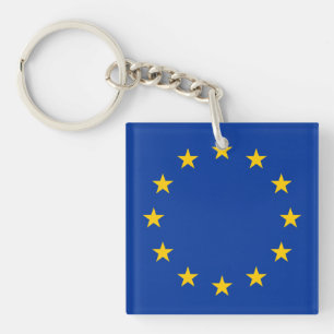 European Union EU Flag Keychain
