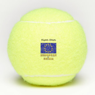 European Union EU Flag Personalized  Tennis Balls
