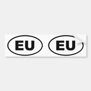 European Union - EU oval Bumper Sticker