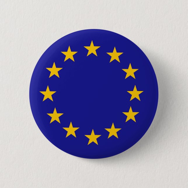 European Union Flag 2 Inch Round Button (Front)