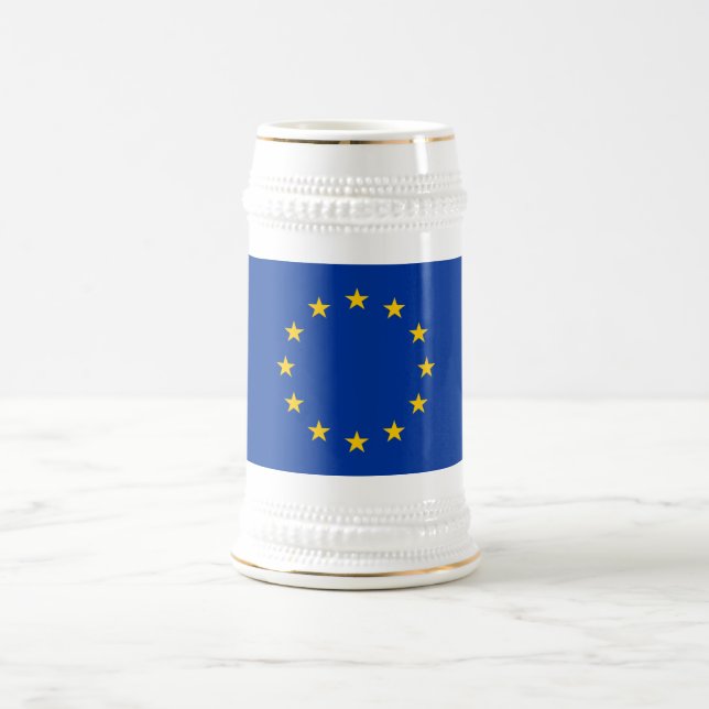 European Union Flag Beer Stein (Center)