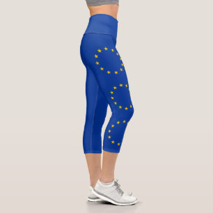European Union Flag Capri Leggings