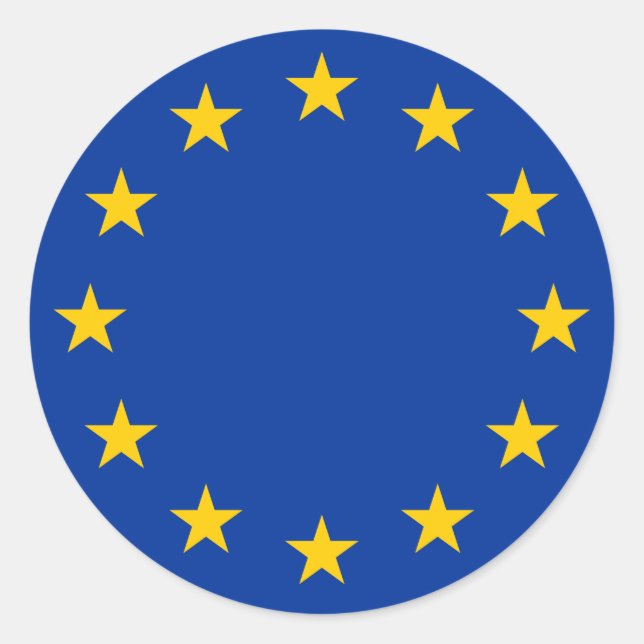 European Union flag Classic Round Sticker (Front)