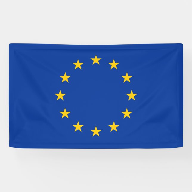 European Union Flag (EU) (Europe) Banner (Horizontal)