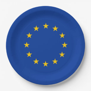 European Union Flag (EU) (Europe) Paper Plate