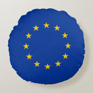 European Union Flag (EU) (Europe) Round Pillow