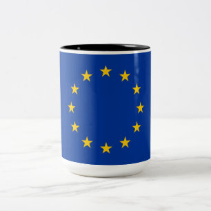 European Union Flag (EU) (Europe) Two-Tone Coffee Mug