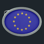 European Union flag Oval Belt Buckle<br><div class="desc">European Union flag</div>