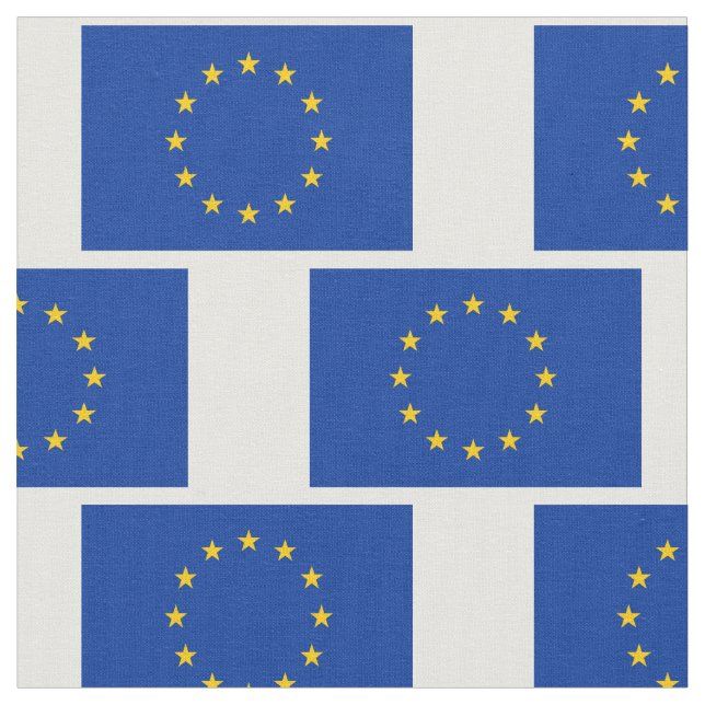 European Union flag pattern DIY fabric textile (Close Up)