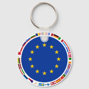 European Union Flags Keychain
