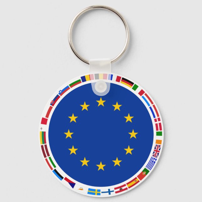 European Union Flags Keychain (Front)