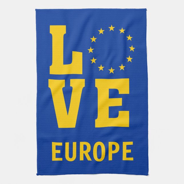 European Union LOVE Kitchen Towel (Vertical)