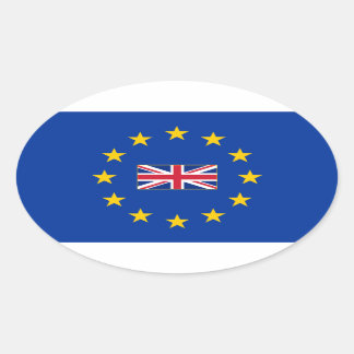 European Union United Kingdom Oval Sticker