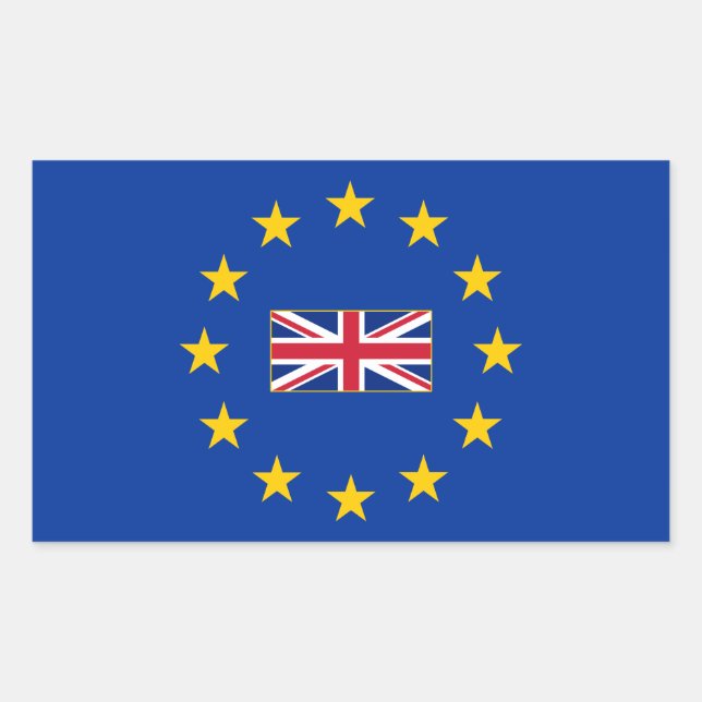 European Union United Kingdom Rectangle Sticker (Front)