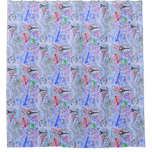 European Vacation Shower Curtain