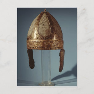 European war combat helmet, c.500 postcard