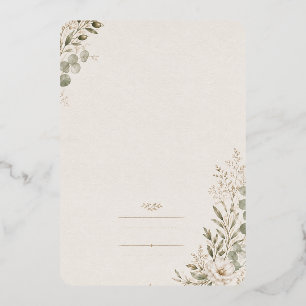 European Wedding Invitation in Olive Green