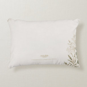 European Wedding Invitation in Olive Green Accent Pillow