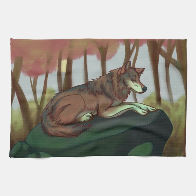 European Wolf Kitchen Towel (Horizontal)