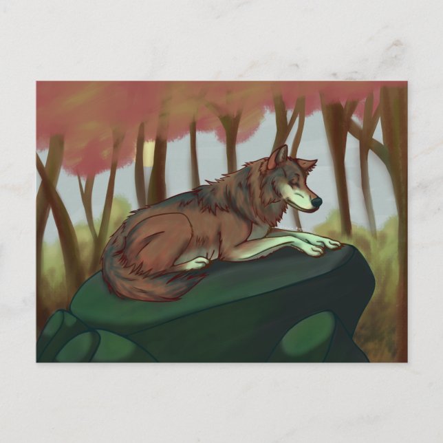 European Wolf Postcard (Front)