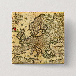 EuropePanoramic MapEurope 2 Inch Square Button