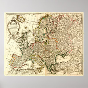 EuropePanoramic MapEurope 2 Poster